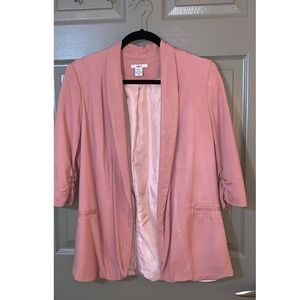 Bar III Blazer Jacket Mauve Rose Pink Ruched